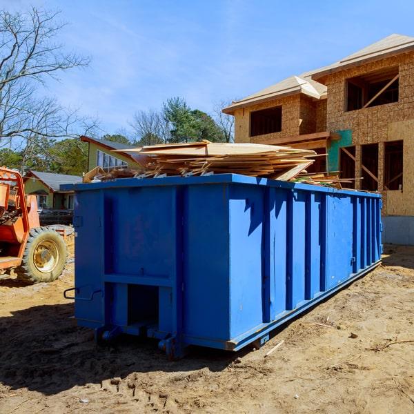 we provide a variety of construction dumpsters in different sizes